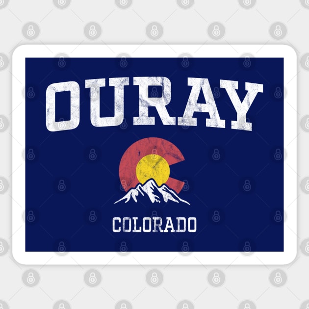 Ouray Colorado CO Vintage Athletic Mountains Sticker by TGKelly